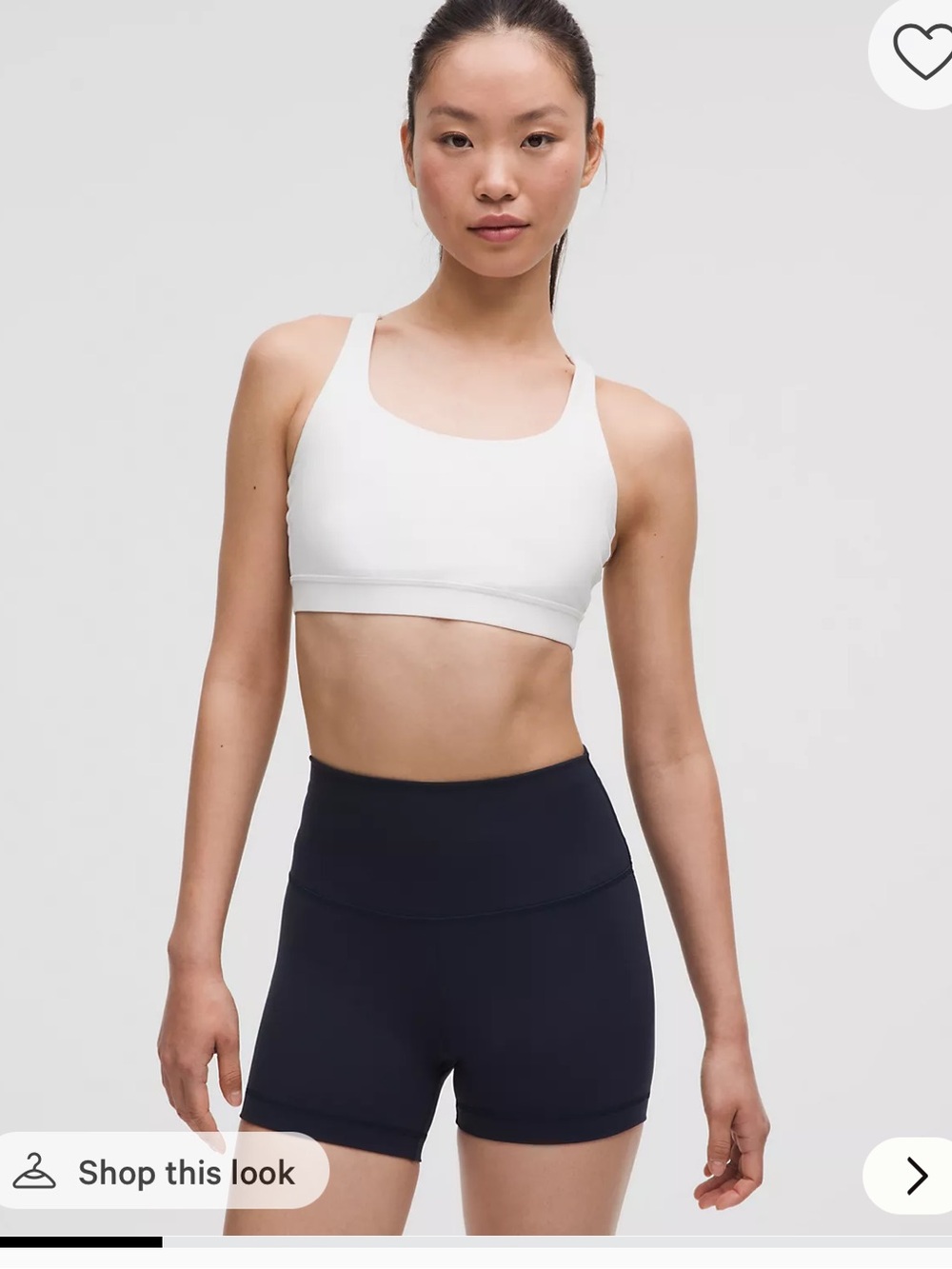 Lululemon energy bra medium support white running bra size 6